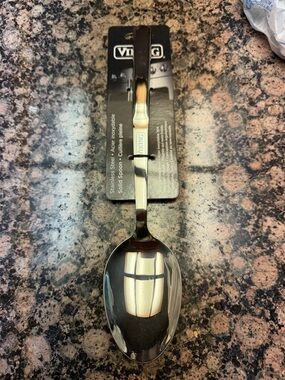 Viking Stainless Steel Solid Serving Spoon - Silver